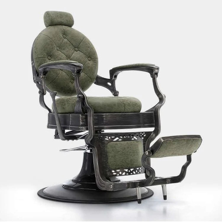 Royal Blue Leather Barber Chair Green Vintage Leather Barber Chair