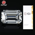 Redleaf IGI  Certified Excellent Quality 1CT Cushion Shape HPHT CVD Lab Grown Emeralds VVS VS Loose Jewelry