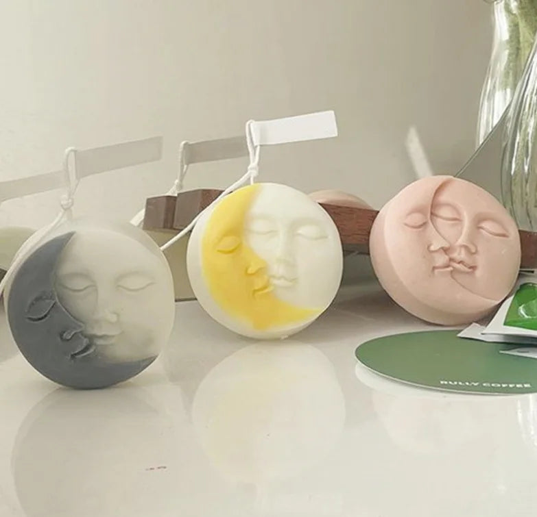 HY Sun & Moon Silicone Candle Mold for Homemade Lotion Bar