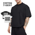 Boxy Hip Hop 250 Gsm Drop Shoulder Graphic Heavyweight Tshirts Luxury Blank Heavy Cotton Custom Streetwear Oversized t Shirt
