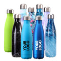 500ml Rubber Paint Colors Eco-Friendly Stainless Steel Vacuum Insulated Double Wall Cola Shaped Sports Water Bottle Lid Travel