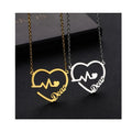 Fashion Custom Gold Plated Name Stainless Steel Necklaces Personalized Word Jewelry Chain Couple Heart Necklace for Women Gifts