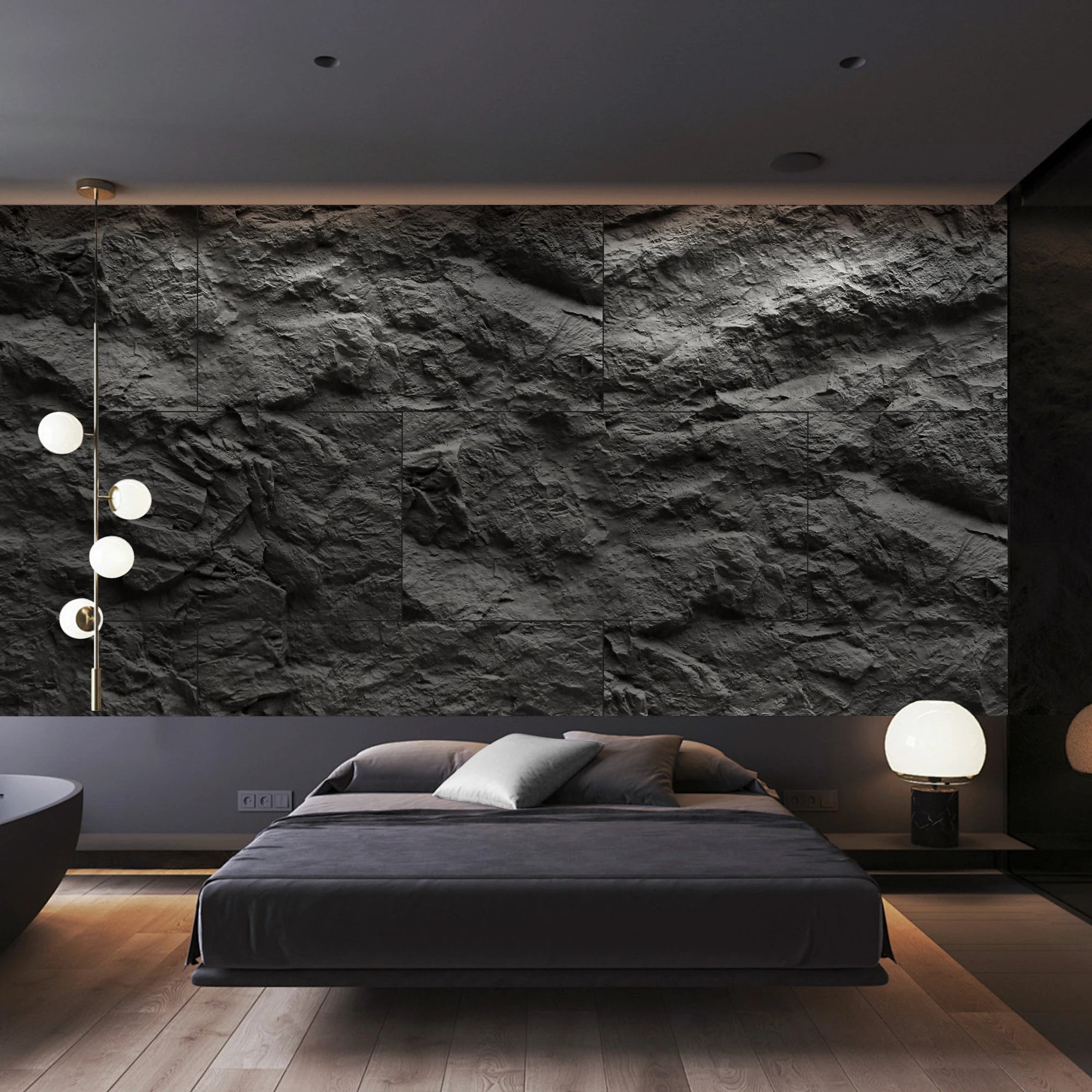 KASARO Lightweight PU 3D Faux Stone Wall Panel Multifunctional Interior & Exterior Rock Veneer Cladding for Staircase & Bathroom