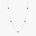 925 Sterling Silver Fine Jewelry Accessories Colorful Zirconia Short Choker Necklace Heart Charm Necklace for Women