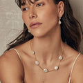 Elegant Handmade Beaded Freshwater Pearl Chain Necklace Gold Plated Stainless Steel Clavicle Natural Pearl Womens Choker Jewelry