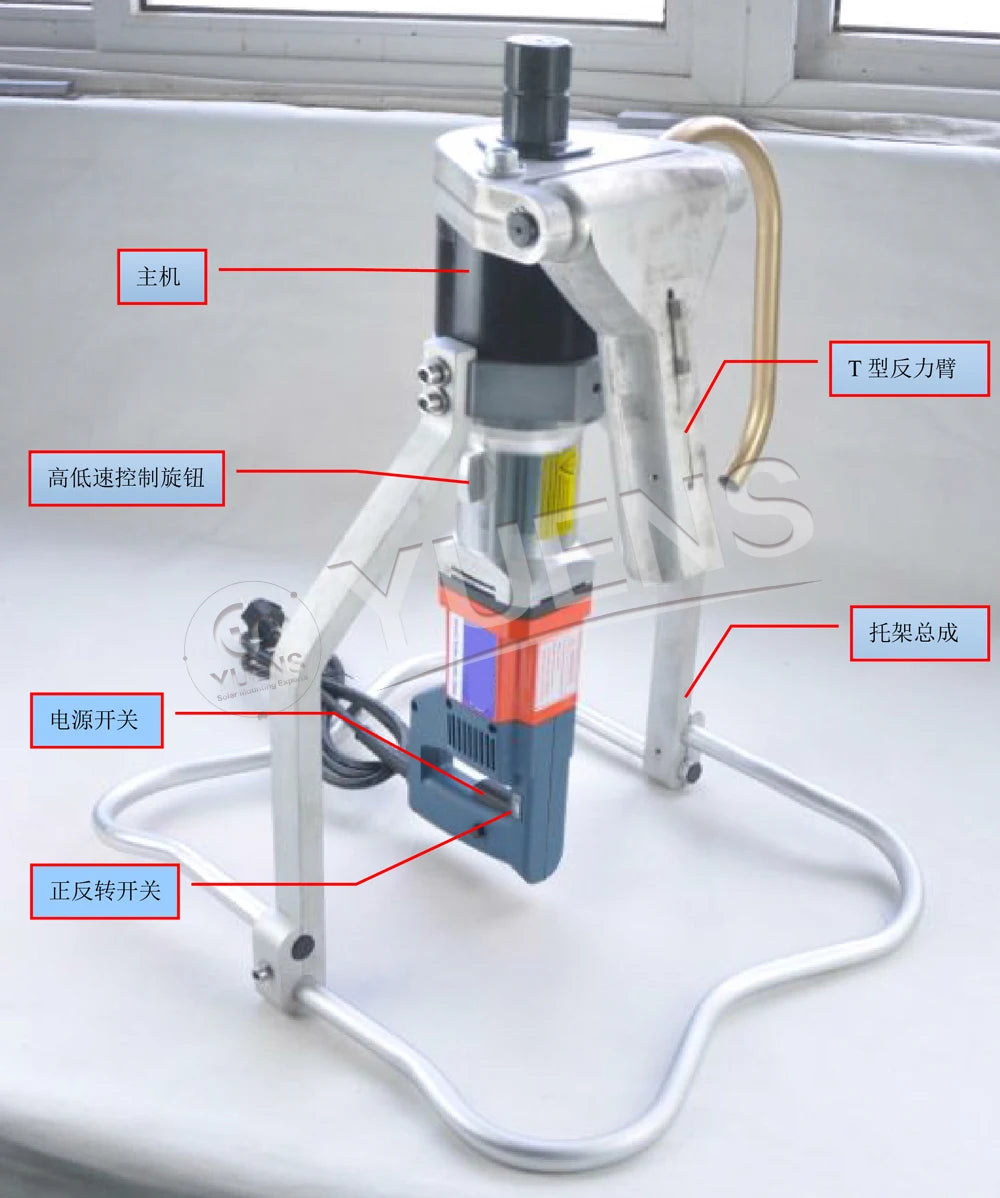 Portable Solar Mounting Rig with Hydraulic Pile Driver Machine for Ground Screw Earth Anchor Installation