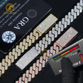 Custom Logo Pass Diamond Tester Hip Hop Jewelry 925 Sterling Silver 6mm 8mm Iced Out VVS Cuban Link Moissanite Chain for Men