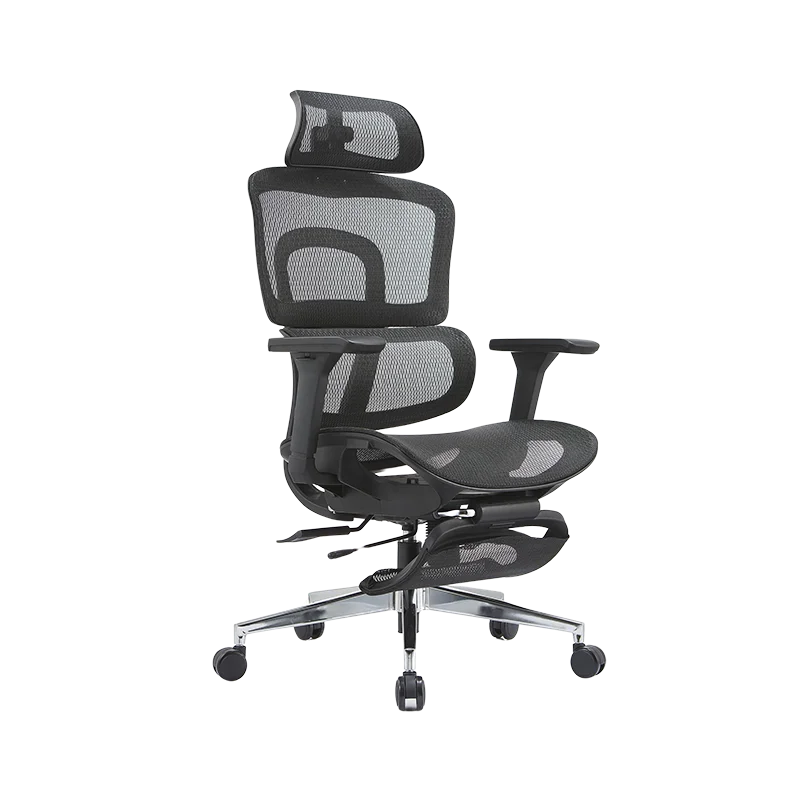 High Back Plastic Armrest pp Ergonomic Fabric Reclining Full Black Comfortable Mesh Office Chair