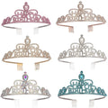 Happy Birthday Women & Girls Tiara Crown Alloy Birthday Headband Decorations Hair Accessories for Party Favors