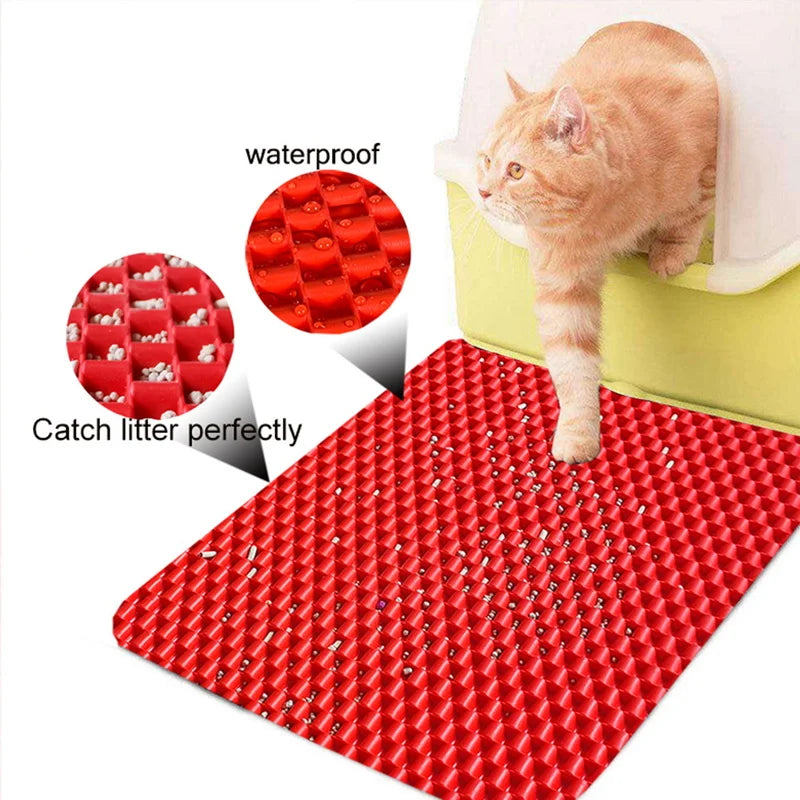 Factory PVC Waterproof Honeycomb Trapper Pet Cat Litter Mat