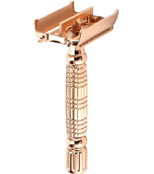 Hot Sell Butterfly Open Made in China Rose Gold Shaver Safety Razors Full Metal Shaving Razor