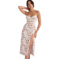 Spring Hot Selling Women's Wear New Small Flower Split Strap Skirt