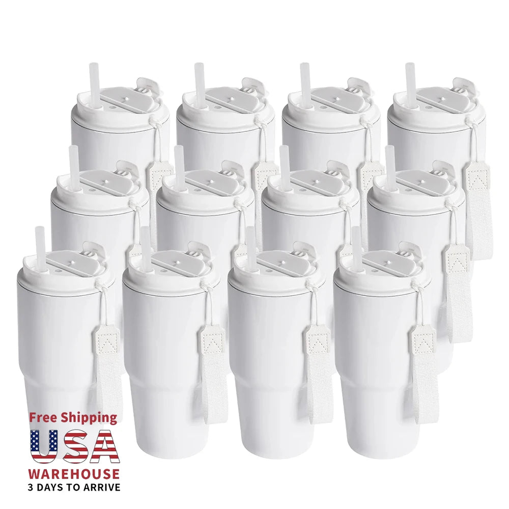 Bulk USA Warehouse Free Ship Back to School 20 oz Tumbler Stainless Steel Insulated 20 oz Sublimation Coffee Mug Travel Cup