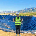 1 2 mm Hdpe_geomembrane 250gsm Waterproofing 1mm for Fish Farm Pond Liner landfill  Biogas Digester taillings