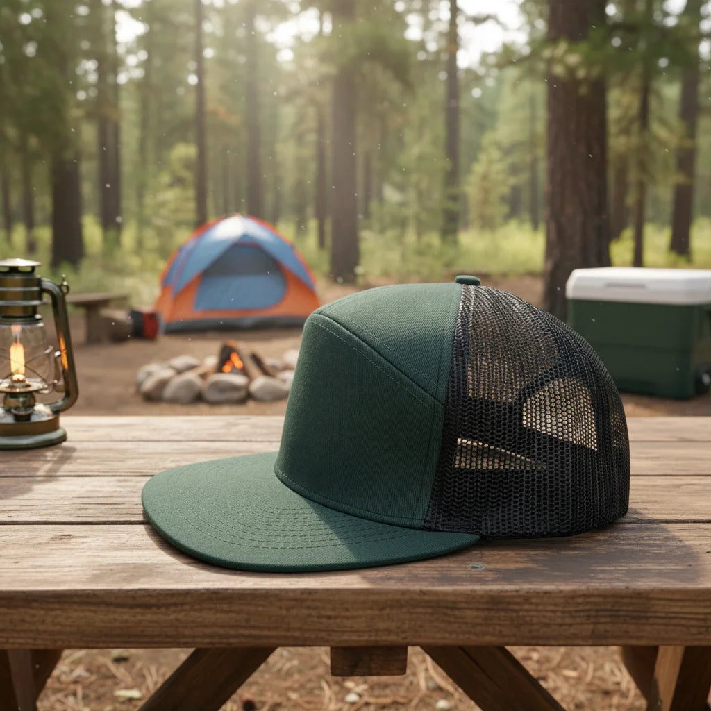 Personalized Unique Design 5 Panel Embroidery Unisex Plain Mesh Trucker Hats-Rebecca Brand Polyester/Cotton Front Panel Logo