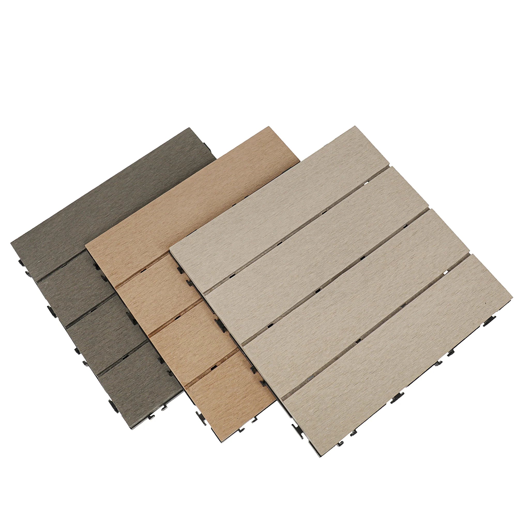 Modern WPC Deck Tiles DIY Composite Decking for Outdoor Terrasse Wood Plastic Composite Deck