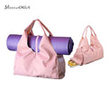 Yewayoga Long Foldable Cotton Yoga Mat Bag Shoes Compartment Waterproof Durable Custom Size Customized Color Pink/Blue Yoga Yoga