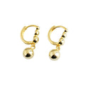 Wholesale Popular Round Bead Earrings Drop Round Ear Buckle 925 Silver Fine Jewelry Hoop Earrings