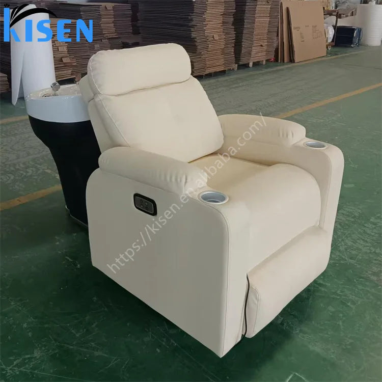Modern Massage Shampoo Bed Top High-end Luxury Salon Furniture Shampoo Chair Hair Washing Back Massage Contemporary Optional