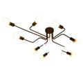 Vintage Wrought Iron Ceiling Pendant Lamp Multiple Rod Hanging E27 Bulb Home Indoor Lighting Fixtures