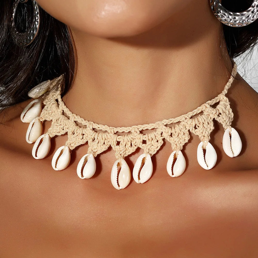 Bohemian Fashion Versatile Style Summer Beachwear Accessories Handmade Necklace With Shell