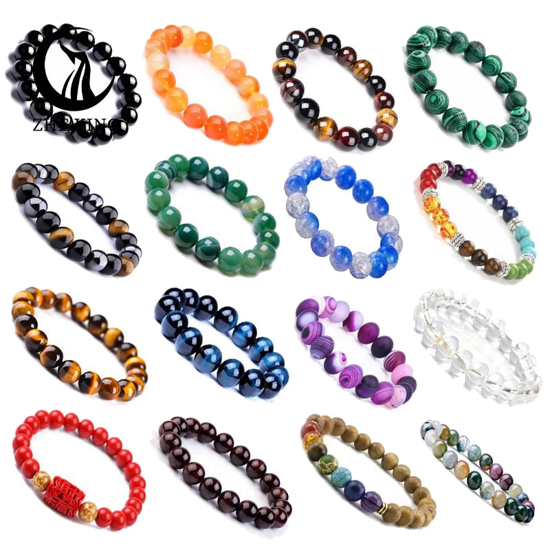Zhe Ying  Crystal Bracelets Healing Natural Stone 6/8/10mm Wholesale Stones and Crystals Bracelets Jade Bracelet Natural Stone