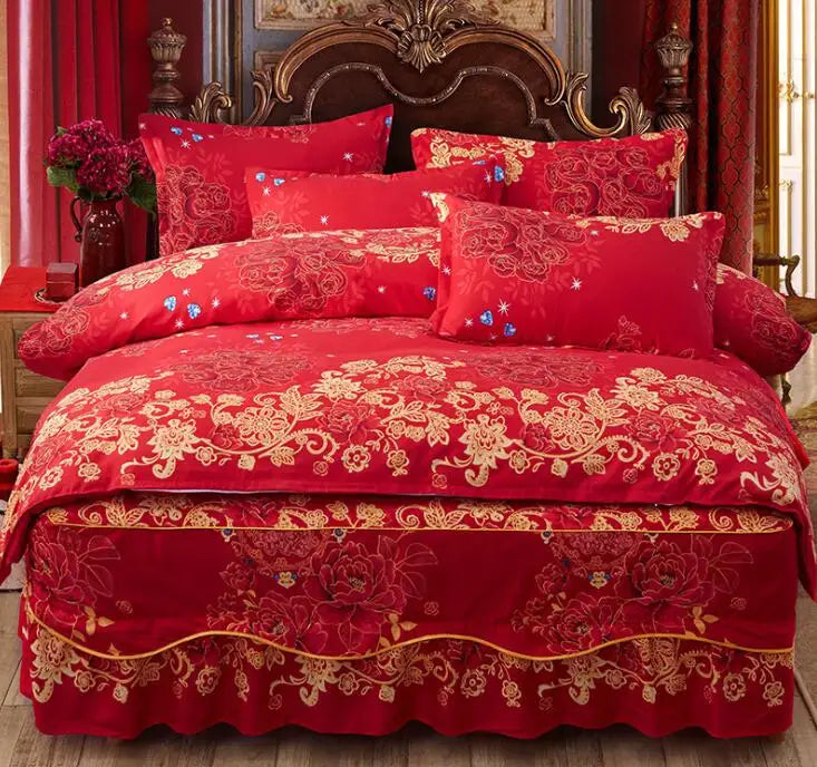 Wholesale 100% Cotton Bed Cover Skirts Modern Printed King Size Skirts Hot Selling Custom Styles for Living Room