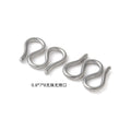 Jewelry Making Pendant Accessories DIY Stainless Steel Pave Charm Loops with Curved Bar Rings Connector for Permanent Bracelet