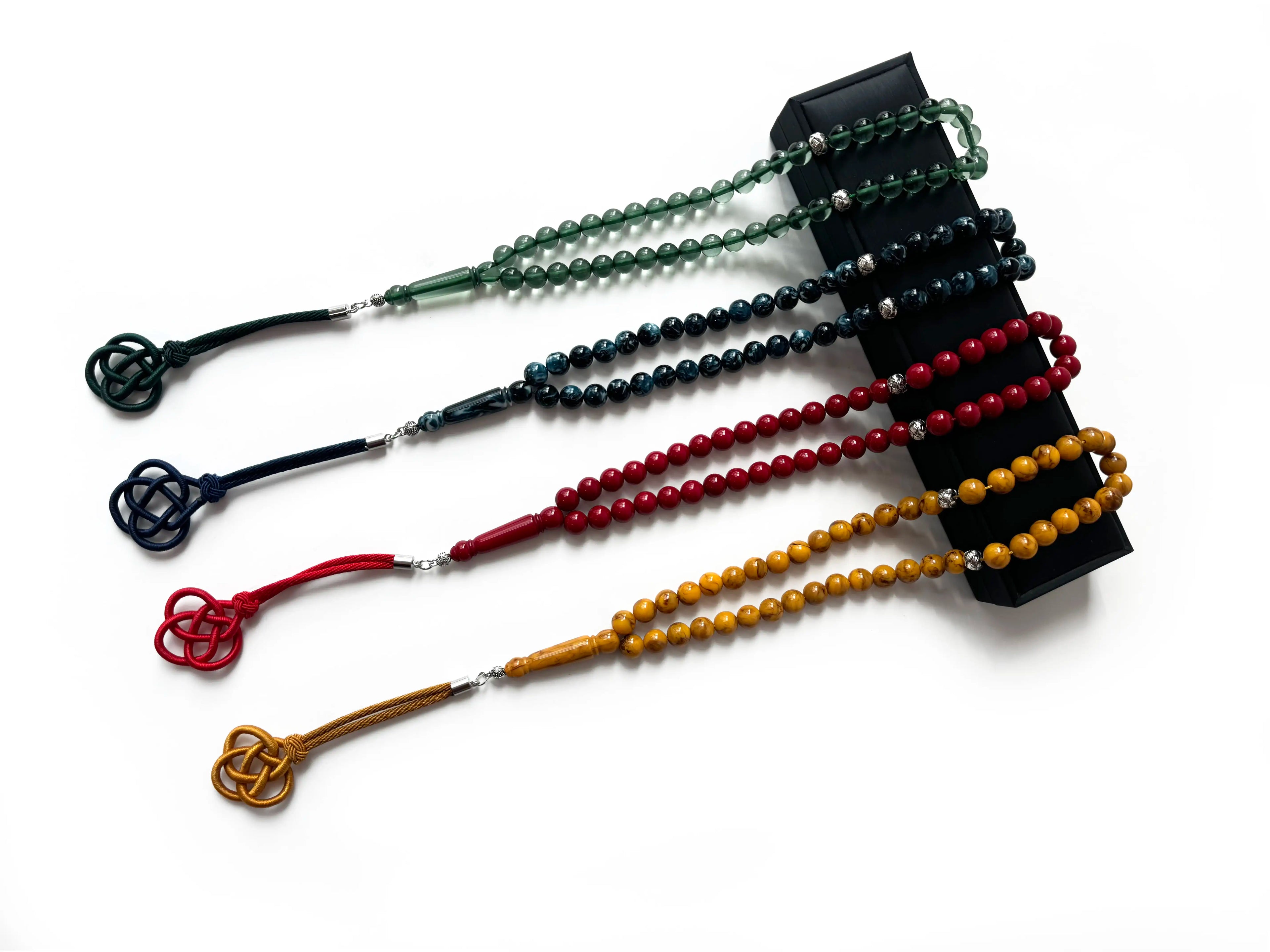 Islamic Prayer Beads Pilgrimage Resin Beads 10mm 45pcs Muslim Bracelet Imam Subha Syrup Beverage Kerbai  Tisbiha Rosary