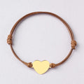 Engraving Custom Name Bracelet Stainless Steel Engraved Personalized Adjustable Date of Birth Women String Rope Heart Bracelet