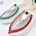Rhinestone Diamante Crystal Motif Rhinestone Applique Shoulder Patch for Shoe Decoration