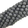 Wholesale Natural Black Lava Rock Beads Lava Stone Beads for Jewelry Making 4mm 6mm 8mm 10mm 12mm