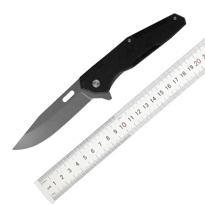 Custom Folding Pocket Knife with G10 Handle Best Titanium Plated Stainless Steel for Camping Folding Knife