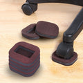 Furniture Hardwood Sliders Pads Black+Brown 3.5inch Eco-friendly Durable Caster Cups for Hardwood Floors Prevents Scratches