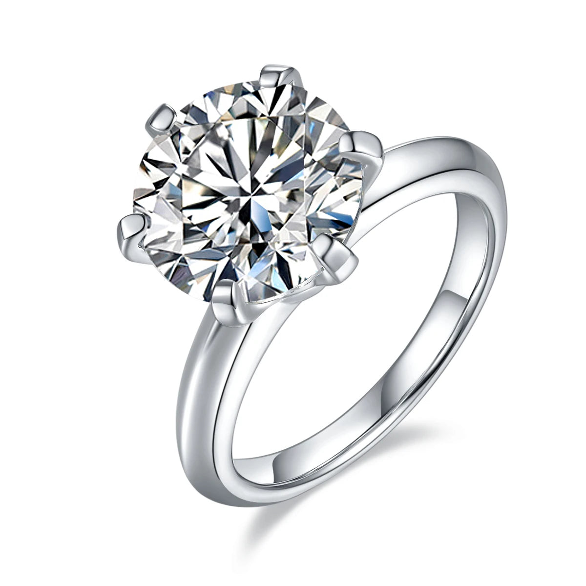 China Manufactory Wholesale Bule Vvs Moissanite Diamonds Rings 925 Moissanite Ring Eternity for Ladies Gift