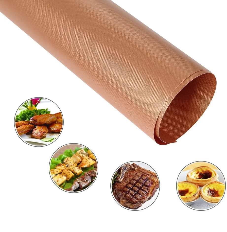Barbecue Accessories 100% Safety Eco-Friendly Non-Toxic PTFE Copper Bbq Grill Mat