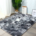 MU Nordic Machine Washable Luxurious Soft Plush Tie-dye Gradient Carpet Area Rugs Shaggy Bedroom Luxury Area Modern Rug