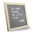Free Standing Modern Gray Wooden Message Board 10x10 Inch Changeable Crystal Felt Wall Mount Wood Frame Party Decor Easter