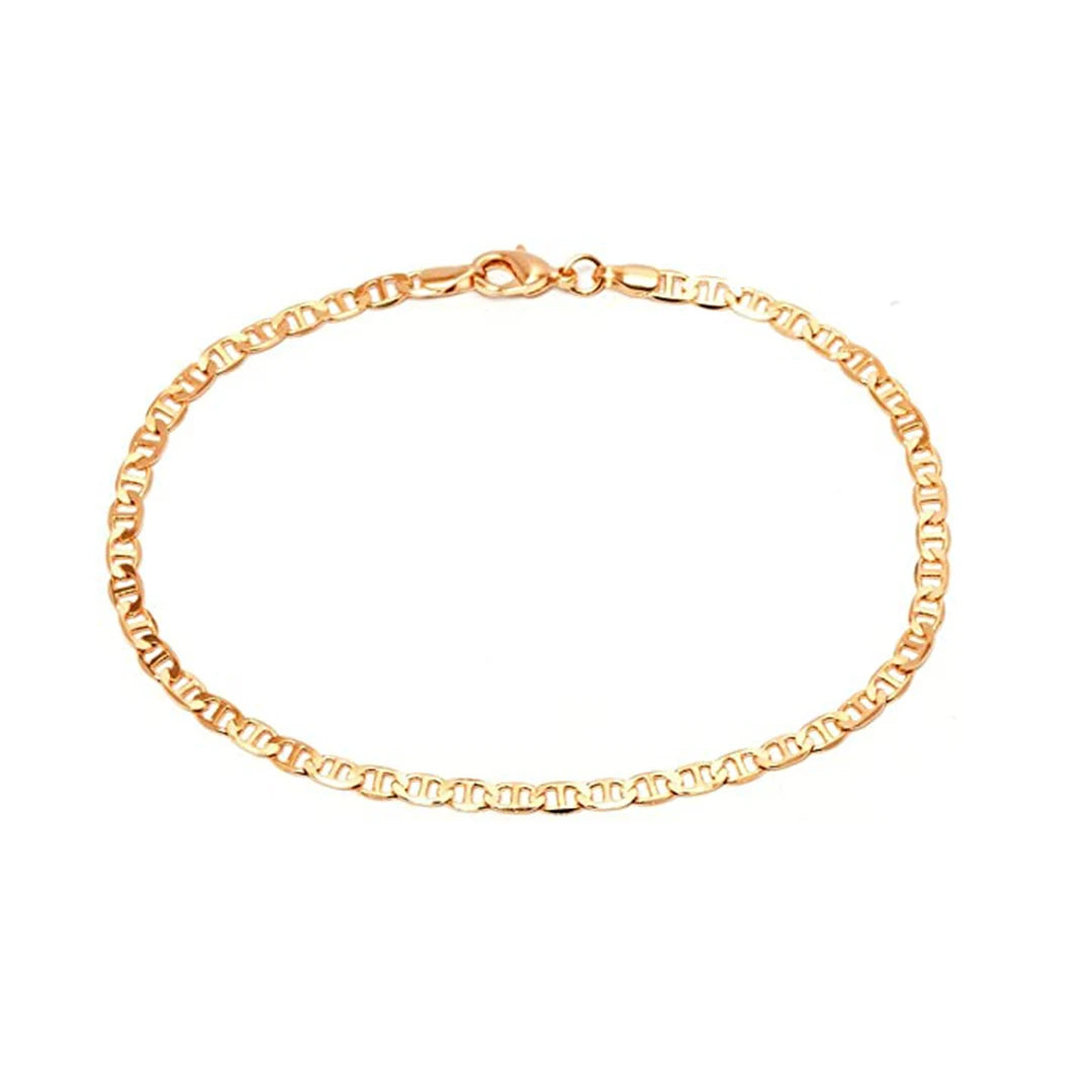 Wholesale 2025 Classic Gold Plated Chain Adjustable Stainless Steel Anklets for Womens