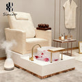 Luxury Integrated Base Pedicure Chair with Colorful Lights Customizable Colors Foot Massage Chair