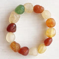 New Alashan Gobi Jade Natural Stone Necklace Colorful Agate DYI Bracelet Accessory for Women and Men