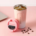 Custom Vacuum Insulated Thermos Temperature Display Smart Stainless Steel Tumbler Travel Coffee Mug Cup with Lid
