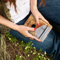 Aiersi Brand  Kalimba 17 Key Thumb Finger Piano Mini Keyboard Musical Instrument Solid Wood Portable with Bag Hammer Custom logo