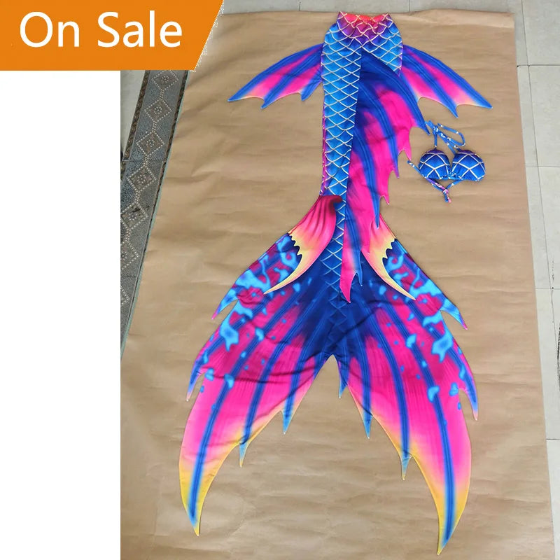 Wholesale Unisex Mermaid Tail Monofin Breathable Quick Dry Waterproof Plus Size Maternity Features Printed Pattern Adults Front