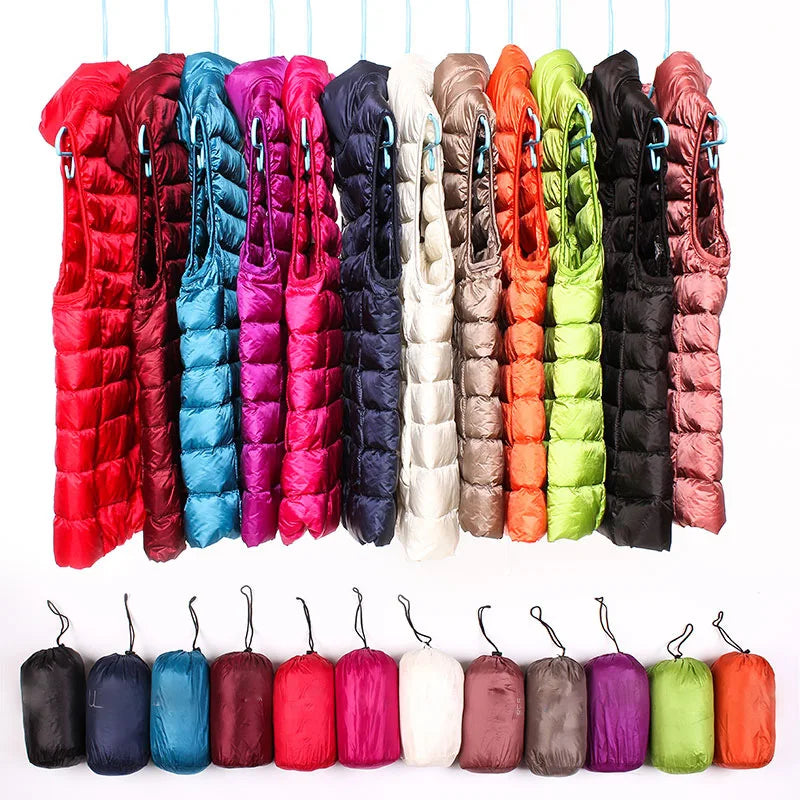 Factory Wholesale Warm Sleeveless Puffer Jacket Custom logo Lightweight Puffer Vest Women Winter