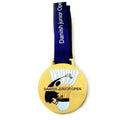 Custom Danish Games logo Metal Award Gold Medallion Badminton Competition Winner Medal for Sports Souvenir Gifts