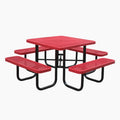 Outdoor Furniture Commercial extra Large Steel Camping Picnic Table with Bench Restaurant Outside Metal Dining Table and Chair