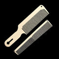 Ultra-Thin Eco-friendly Stainless Steel Barber Shop Hairdressing Comb Flat Style Plastic Handle Special Electroplated Home