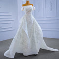 Jancember RSM67336 Ladies Elegant Luxury Crystal Bead Sequin Embroidered Wedding Dress