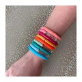 New Fashion Spring Summer Bamboo Bead Bracelet Tube Bangles Color Mix Transparent Acrylic Bracelet for Women